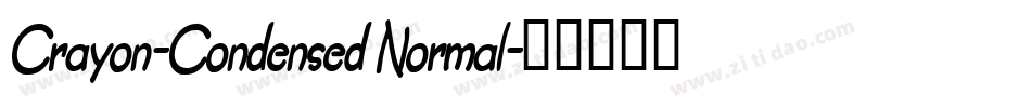 Crayon-Condensed Normal字体转换
